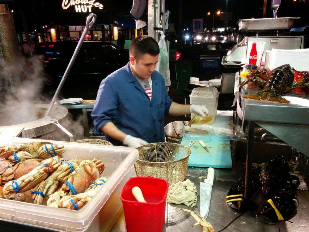 seafood dinner at Fisherman’s Wharf san francisco