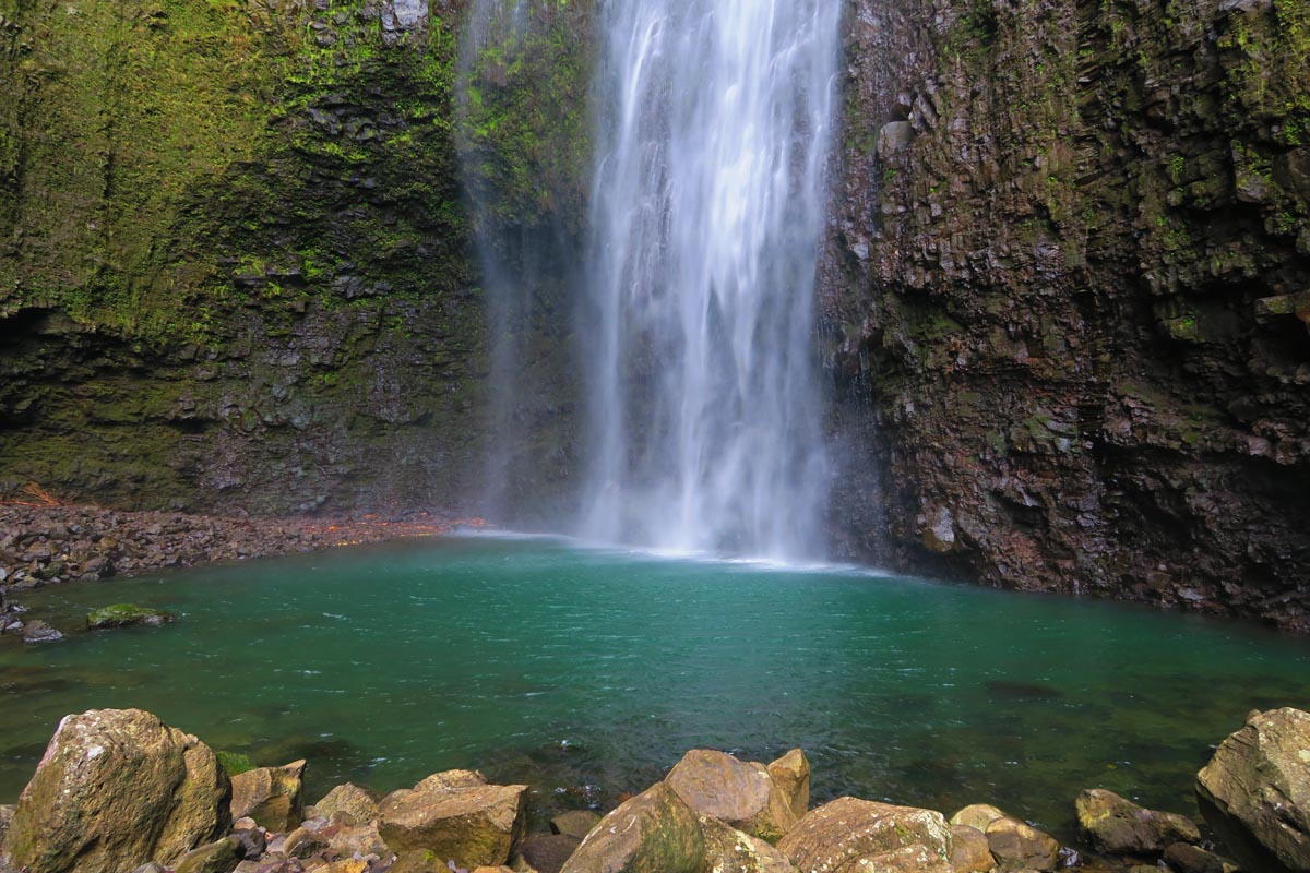 Hike to Hi'ilawe Falls - Waipio Valley - Big Island Hawaii - lower falls pool