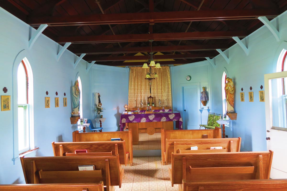 Small church in Kalaupapa Leprosy Colony - Molokai Hawaii