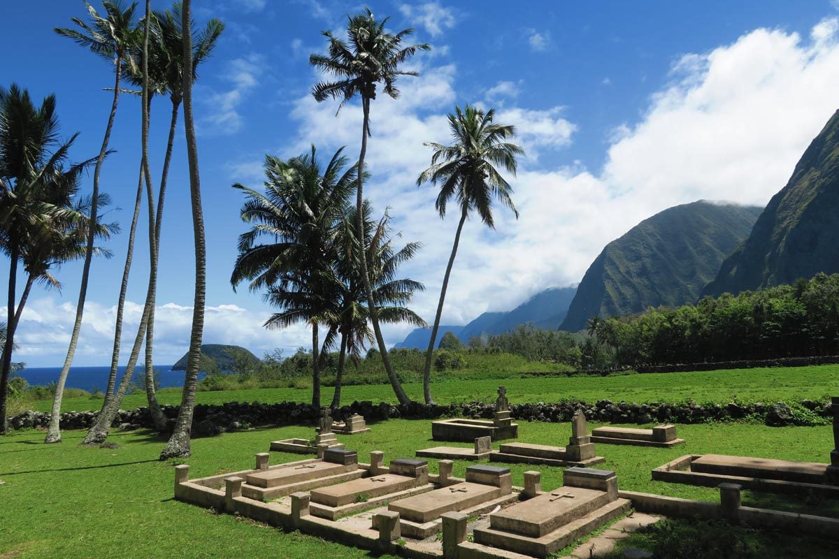 St Philomena Father Damien Church - Cemetery - Kalaupapa - Molokai - Hawaii