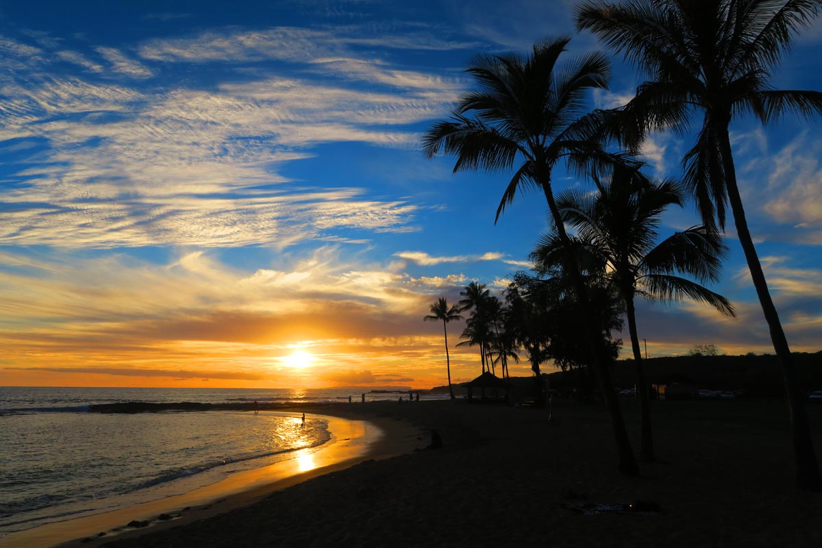 Sunset at Salt Pond Beach - sunset in Kauai - Hawaii