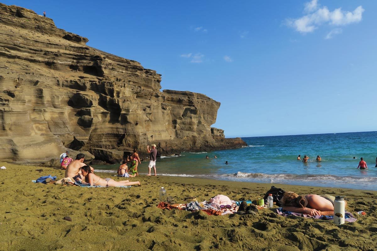 The Green Sand Beach - Big Island Hawaii