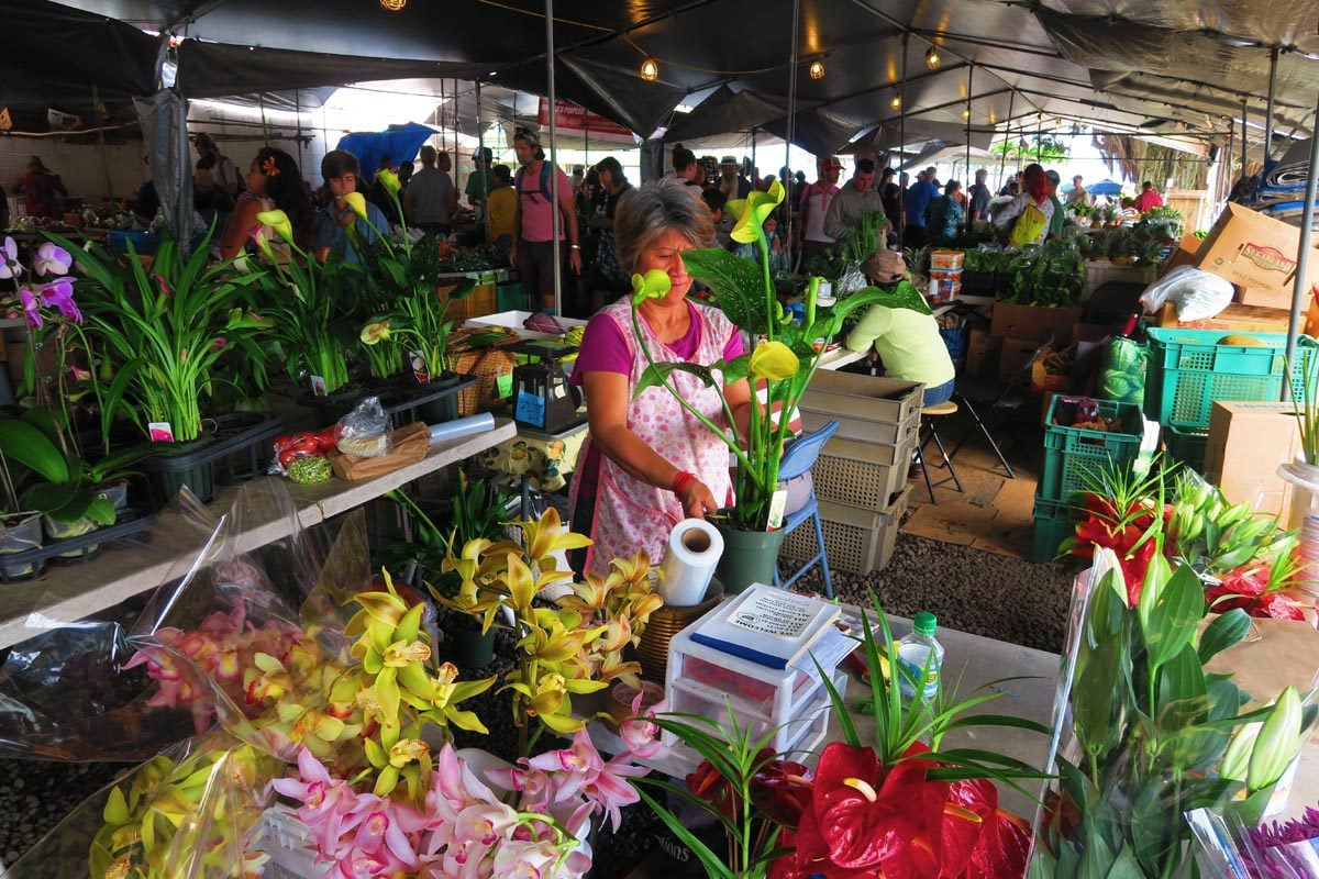 Vendor at the Hilo Farmers Market - Big Island