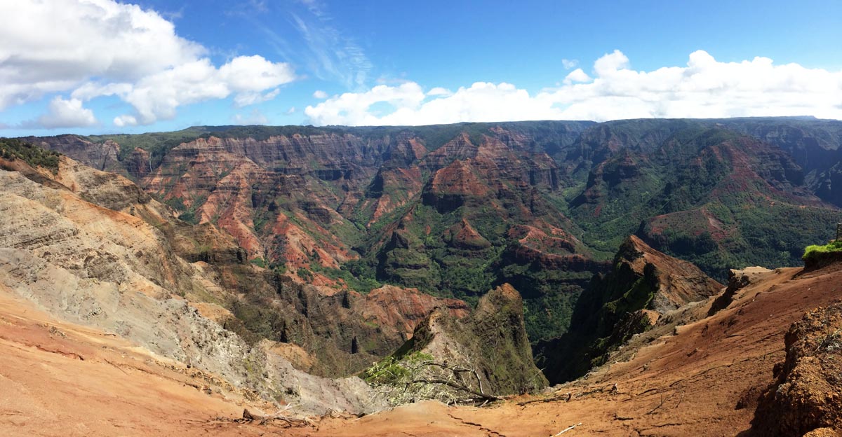 Waimea Canyon panoramic view - Kauai Hawaii