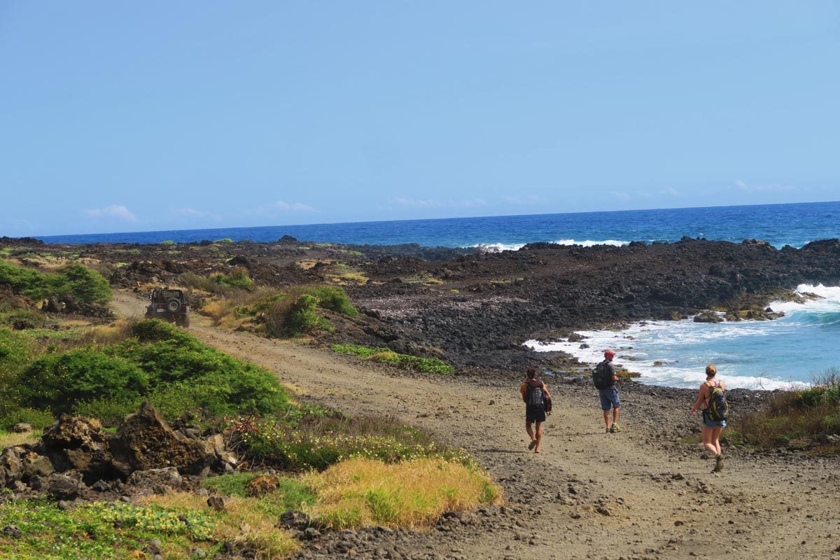 hike to Green Sand Beach - Big Island Hawaii
