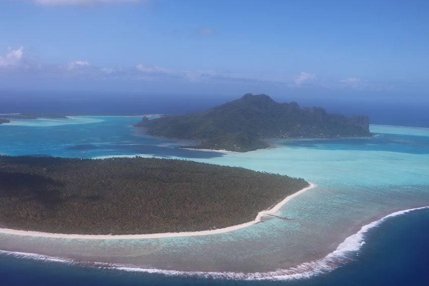 Maupiti French Polynesia aerial view