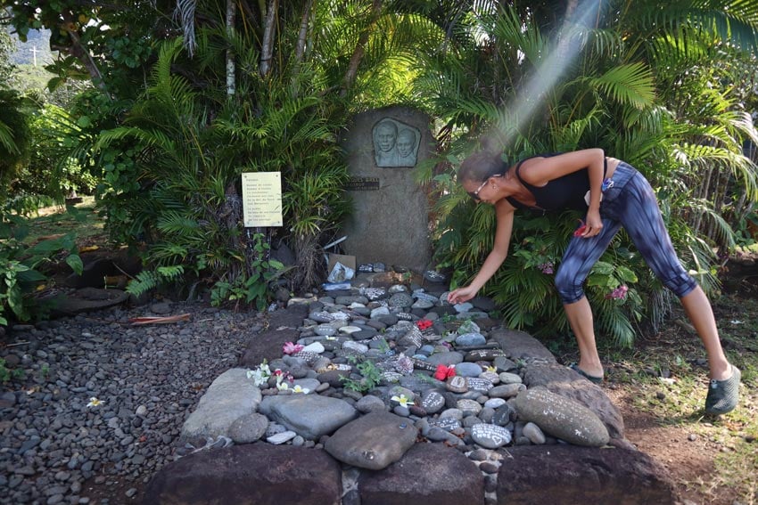 Jacques Brel grave - Hiva Oa - Marquesas Islands - French Polynesia