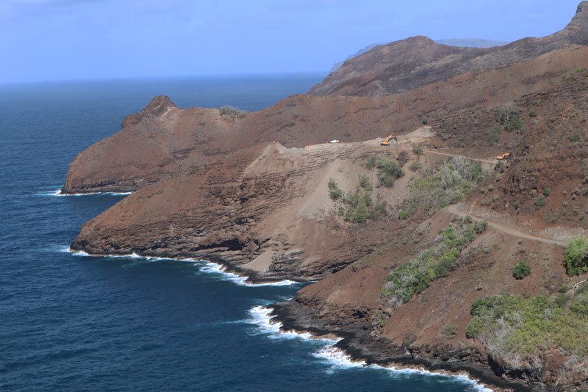 Paving the road to Puamau - Hiva Oa - Marquesas Islands - French Polynesia