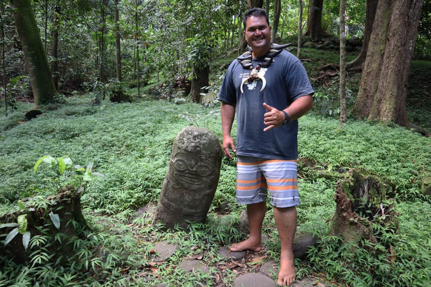 Pifa O'connor - smiling tiki - Hiva Oa - Marquesas Islands - French Polynesia