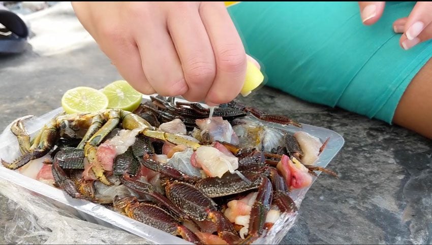 Snack on beach - Ua Pou - Marquesas Islands - French Polynesia