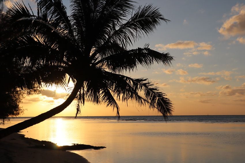 Sunset - tubuai - austral islands - french polynesia