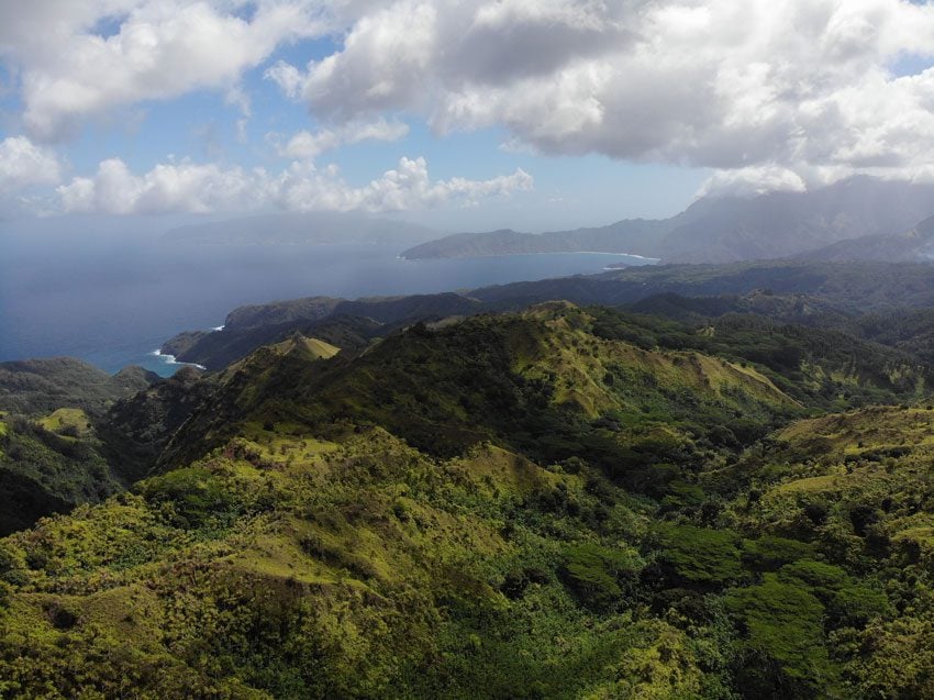 View of Atuona and Tahuata - Hiva Oa - Marquesas Islands - French Polynesia