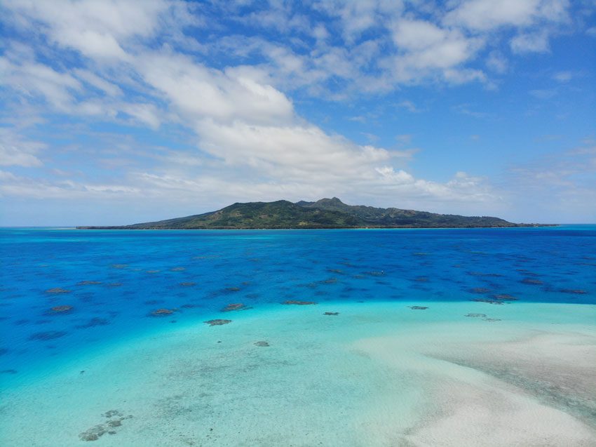 aerial view of - tubuai - austral islands - french polynesia