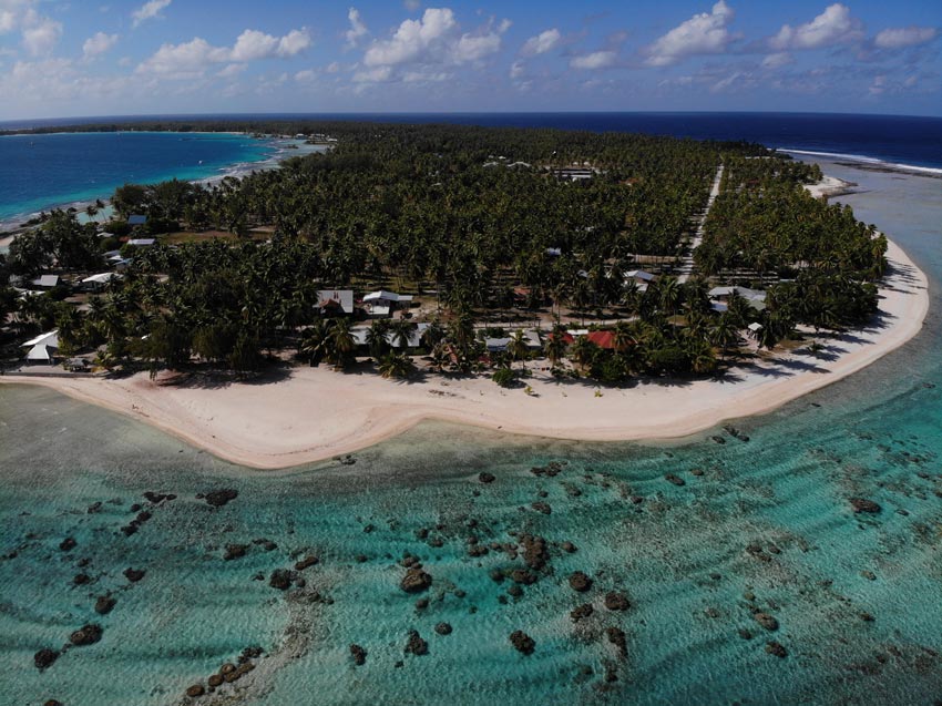 aerial view - tikehau - french polynesia