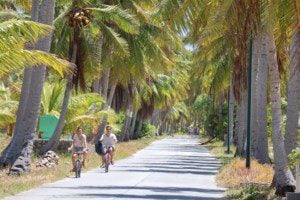 cycling in - tikehau - french polynesia