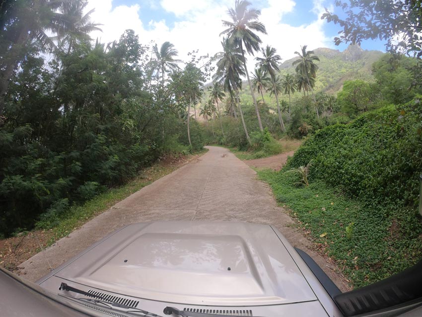 driving in - Hiva Oa - Marquesas Islands - French Polynesia