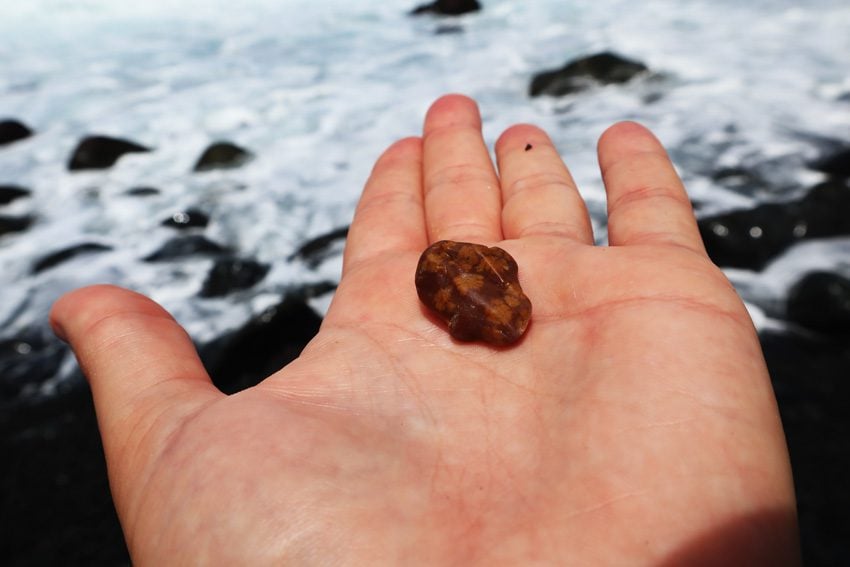 flower stone at flower beach - Ua Pou - Marquesas Islands - French Polynesia