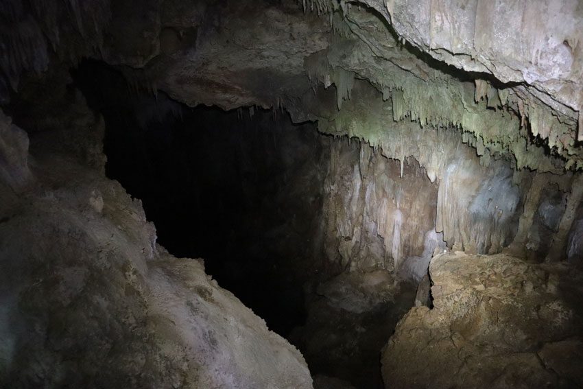 interior of secret cave - rurutu - austral islands - french polynesia