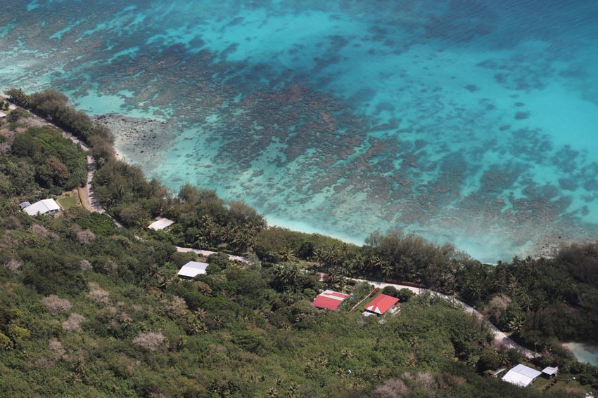 lagoon view from mount hiro hike - raivavae - austral islands - french polynesia