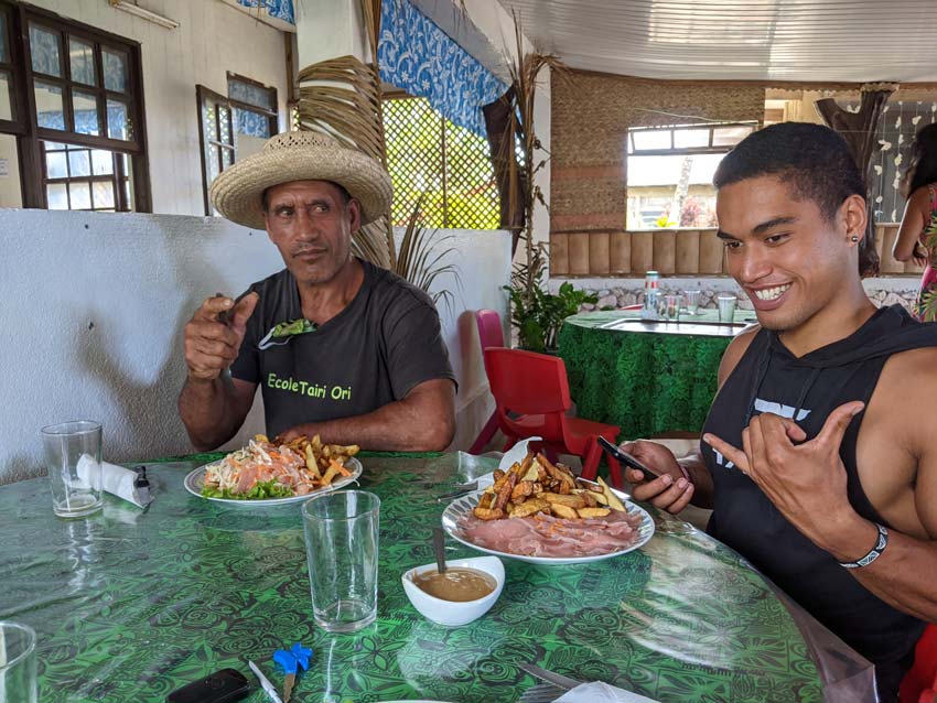 lunch in rurutu austral islands french polynesia