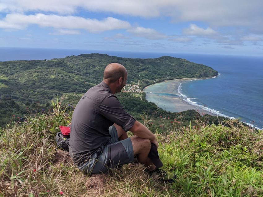 me at the summit of mount manureva - rurutu - austral islands - french polynesia