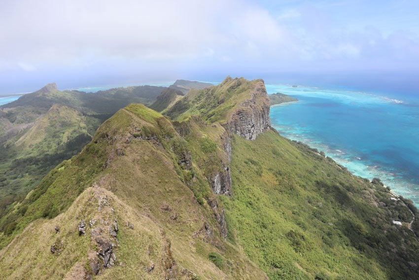 view from summit of mount hiro hike - raivavae - austral islands - french polynesia