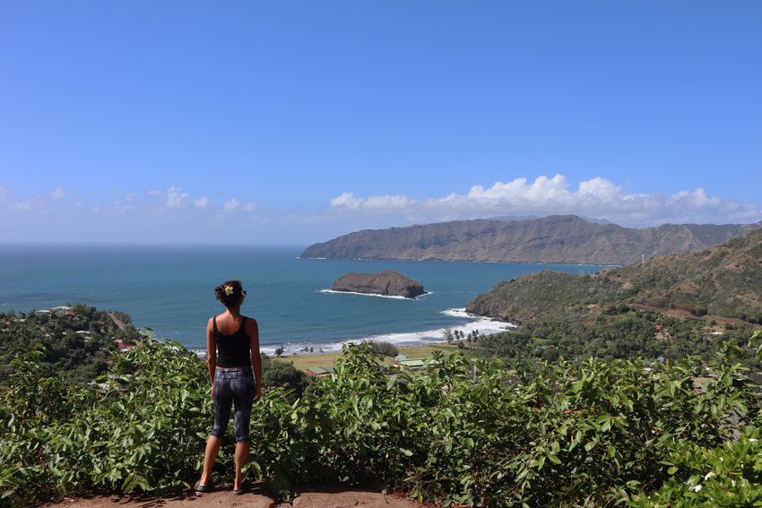 view of Atuona from Calvary cemetery - Hiva Oa - Marquesas Islands - French Polynesia