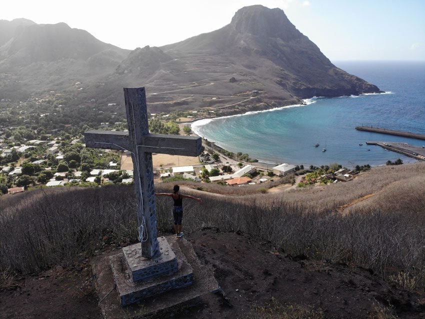 view of Hakahau from hiking Hakamoui Loop - Ua Pou - Marquesas Islands - French Polynesia