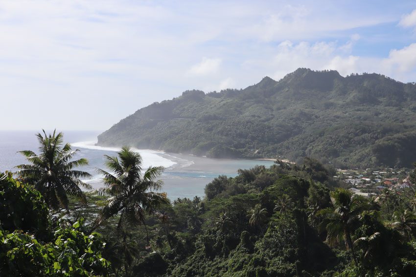 view of avera bay - rurutu - austral islands - french polynesia