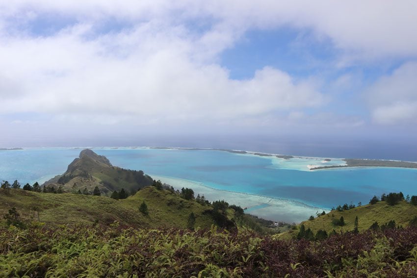 view of motu piscine from mount hiro - raivavae - austral islands - french polynesia