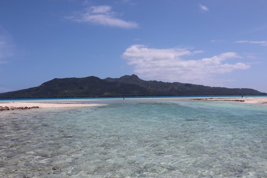 view of tubuai from motu - tubuai - austral islands - french polynesia