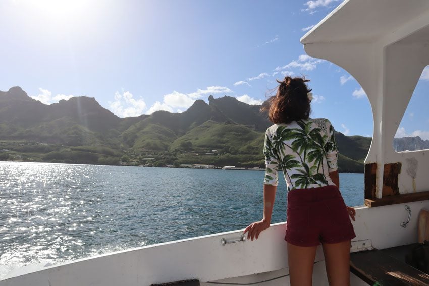 boat to Hakaui Valley - nuku hiva - marquesas islands - french polynesia