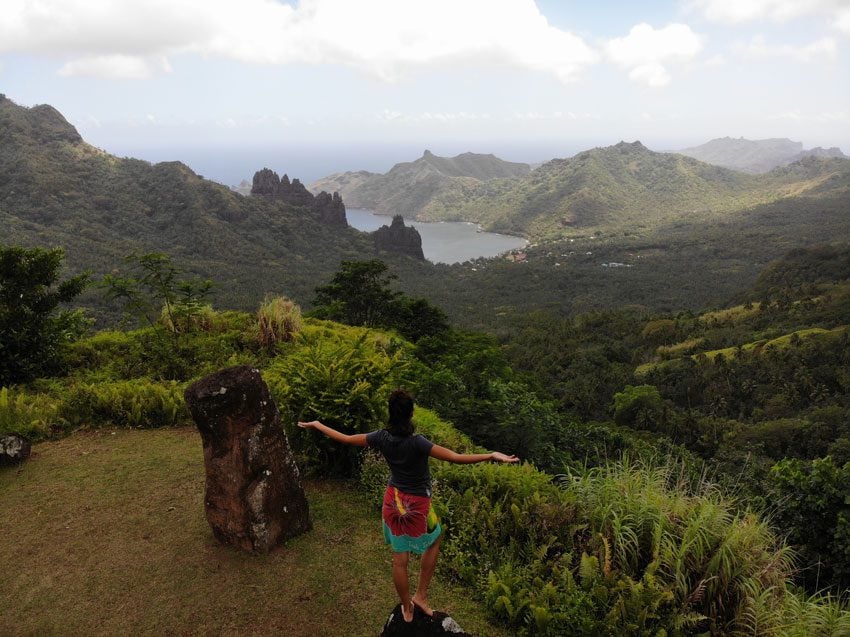 dricia at Hatiheu lookout - nuku hiva - marquesas islands - french polynesia