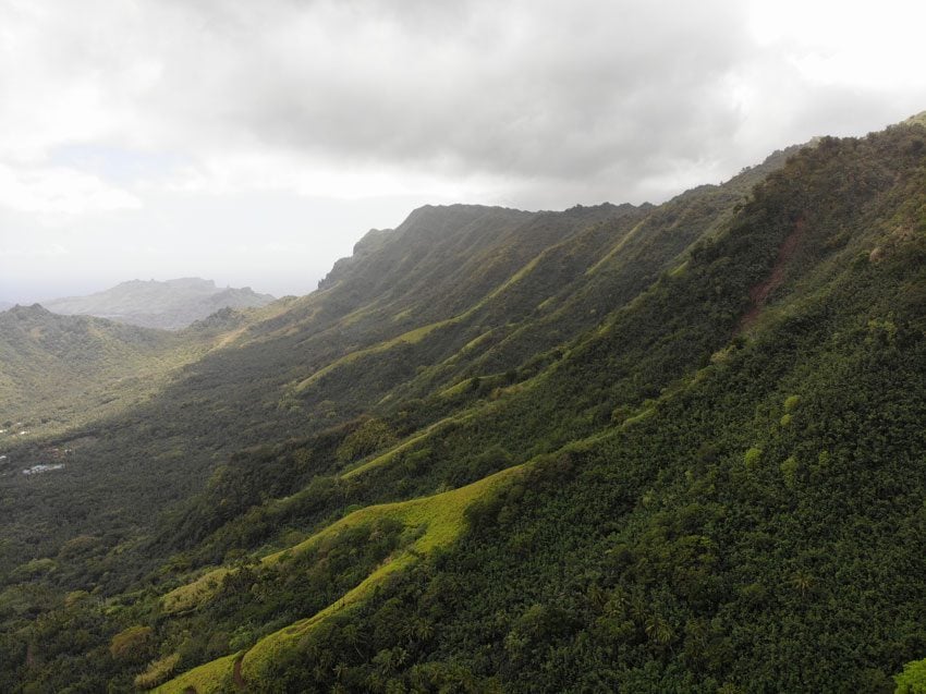 lush hills near Hatiheu - nuku hiva - marquesas islands - french polynesia