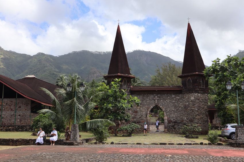 notre dame cathedral Taiohae - nuku hiva - marquesas islands - french polynesia