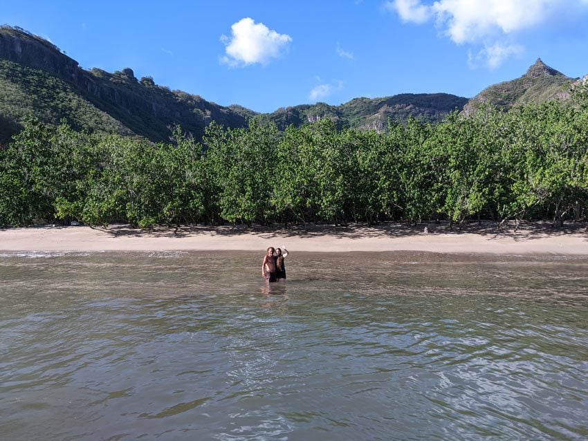 saying goodbye to tangy and ana - Hakaui Valley - nuku hiva - marquesas islands - french polynesia