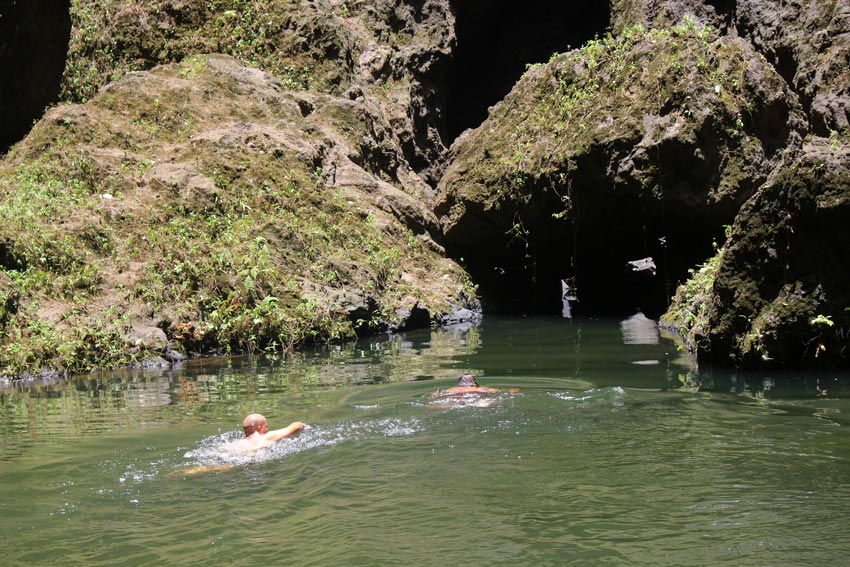 swimming in Vaipo Waterfall Hike - Hakaui Valley - nuku hiva - marquesas islands - french polynesia