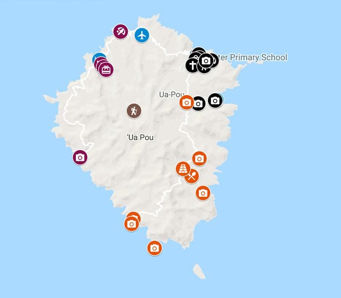 4 Days In Ua Pou itinerary Map - Marquesas Islands French Polynesia