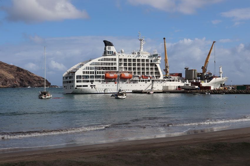 Aranui cruise and cargo ship - Ua Pou - Marquesas Islands French Polynesia