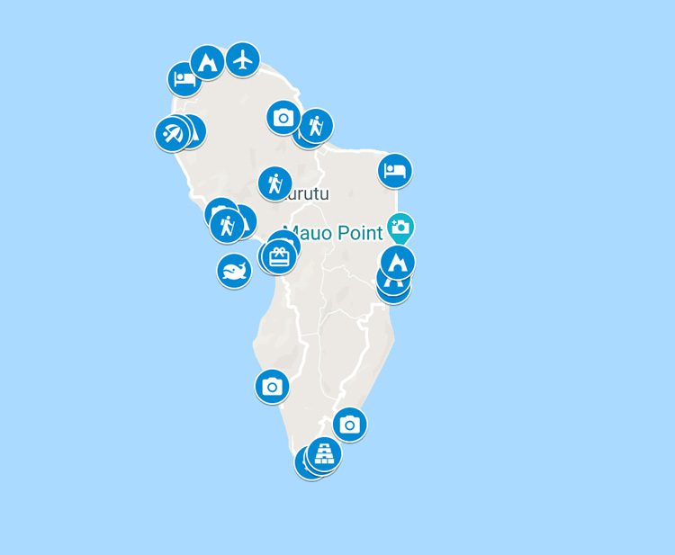 Austral Islands Travel Guide Map - French Polynesia