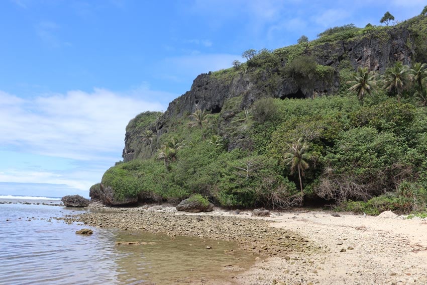 End of lost trail - caving in Rurutu - Austral Islands - French Polynesia