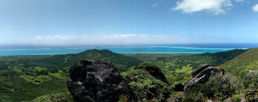 Panoramic view of Tubuai - Austral Islands - French Polynesia