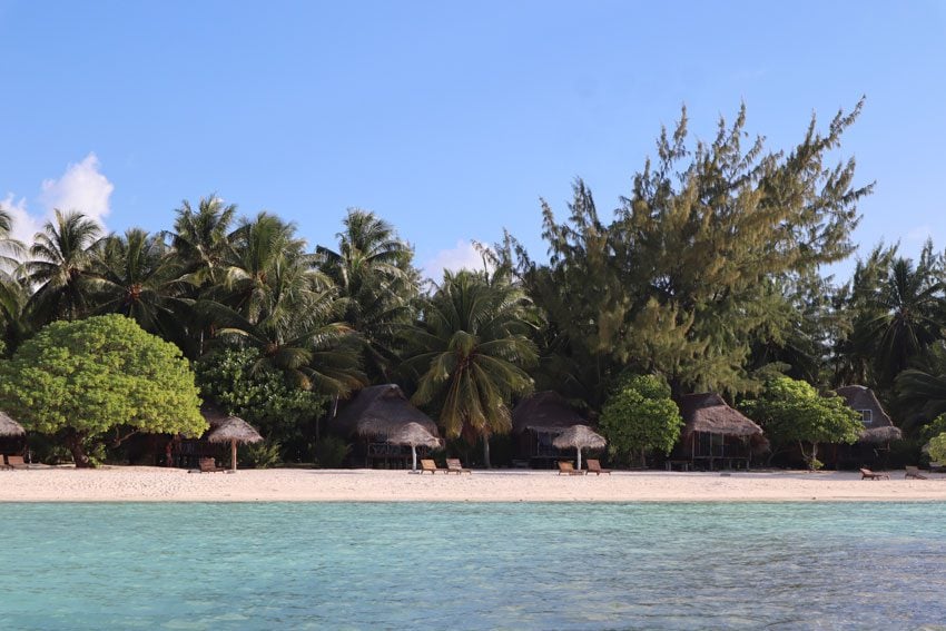 Pension on beach in Tikehau French Polynesia