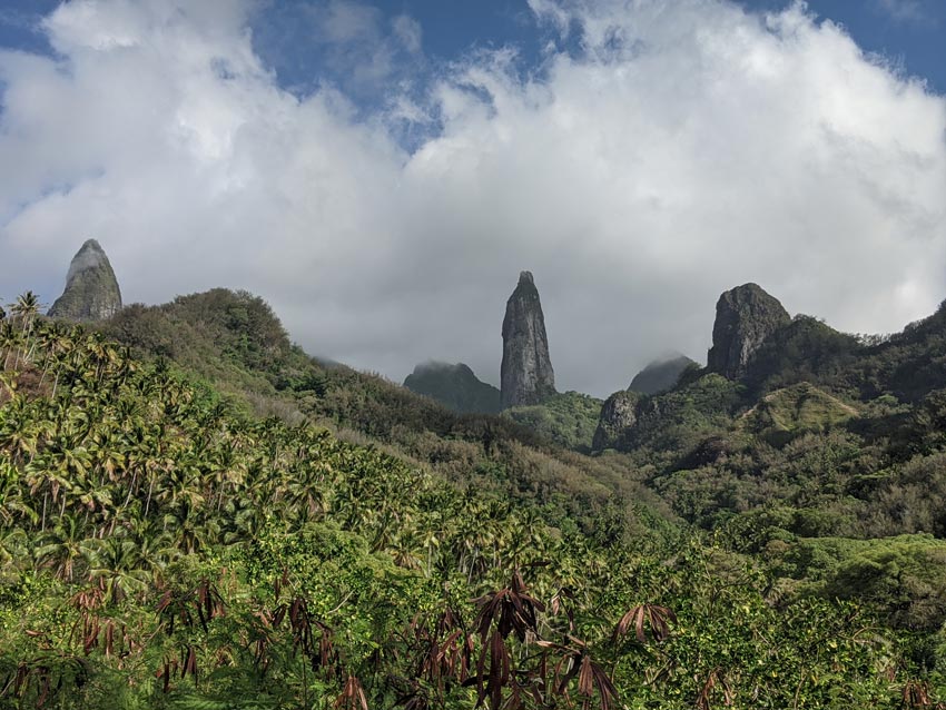 basalt pinnacles pitons of Ua Pou Marquesas Islands French Polynesia