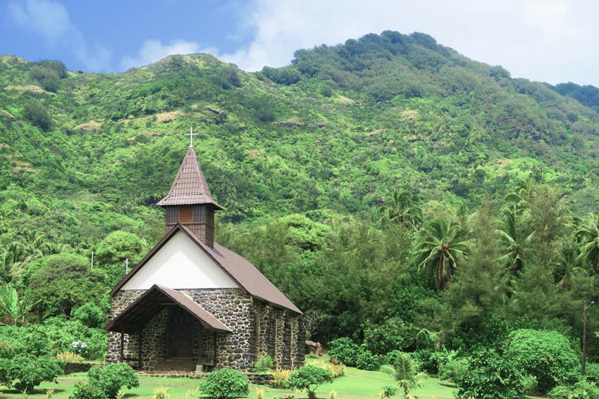 church in taaoa - Hiva Oa Marquesas Islands French Polynesia