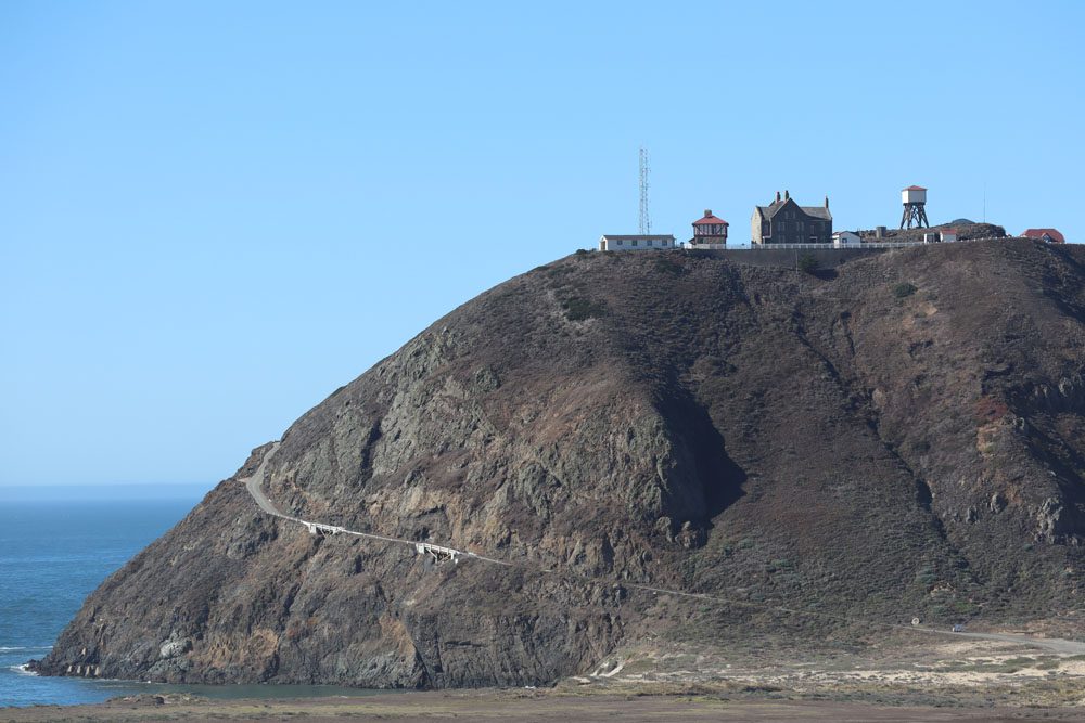 closeup of Point Sur Historic Park and lighthouse pacific coast highway