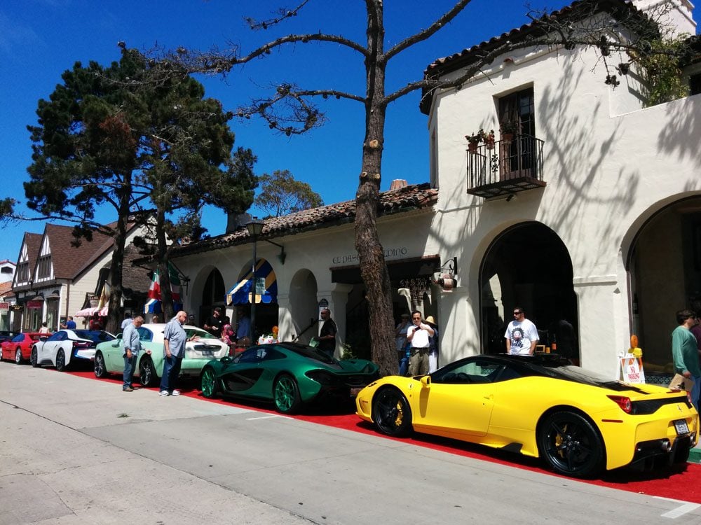 fancy cars in carmel - pacific coast highway