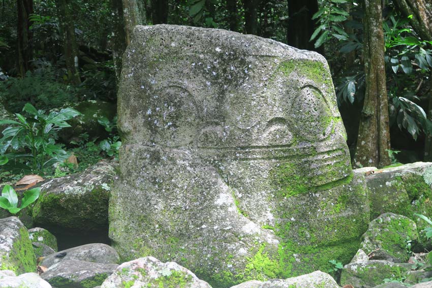 stone statue in upeke - Hiva Oa Marquesas Islands French Polynesia