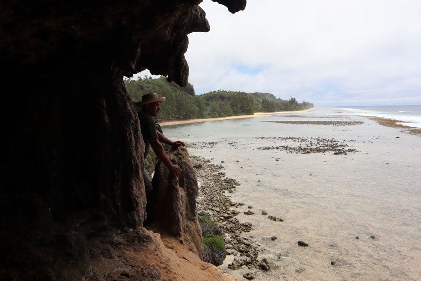 view of coastline from white house cave in Rurutu - Austral Islands - French Polynesia