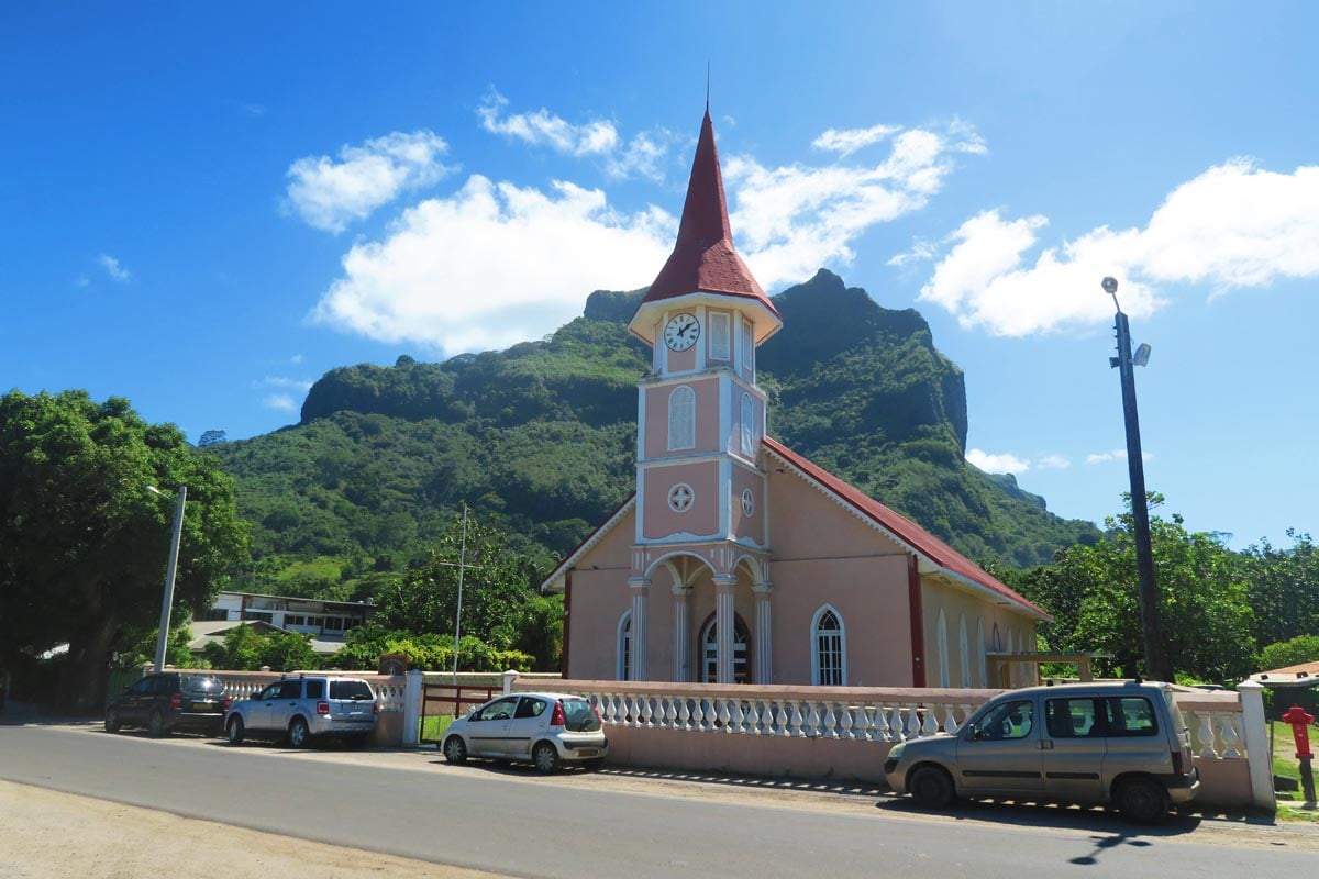 Church in Vaitape Village - Bora Bora